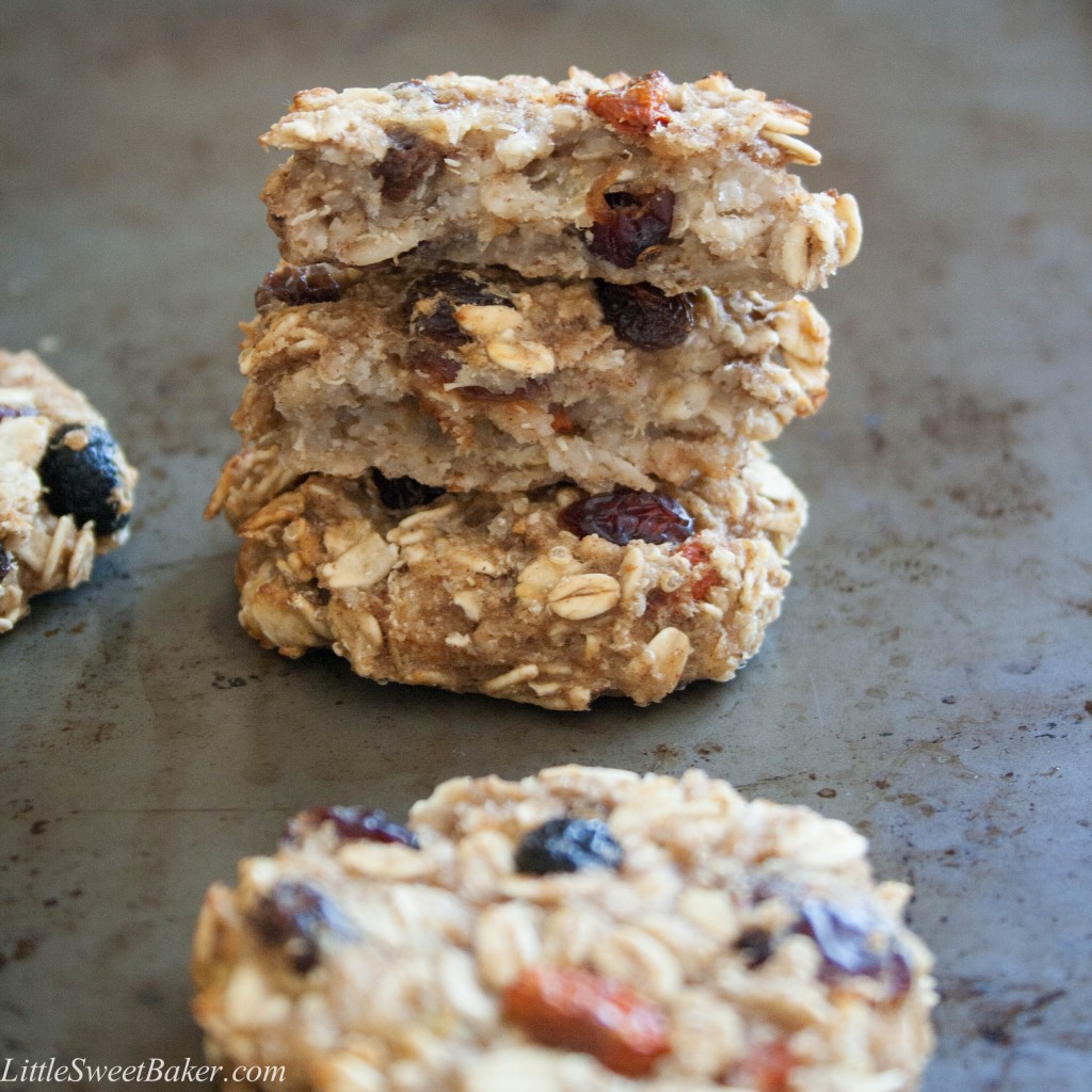 Healthy Banana Oatmeal Cookies - Little Sweet Baker