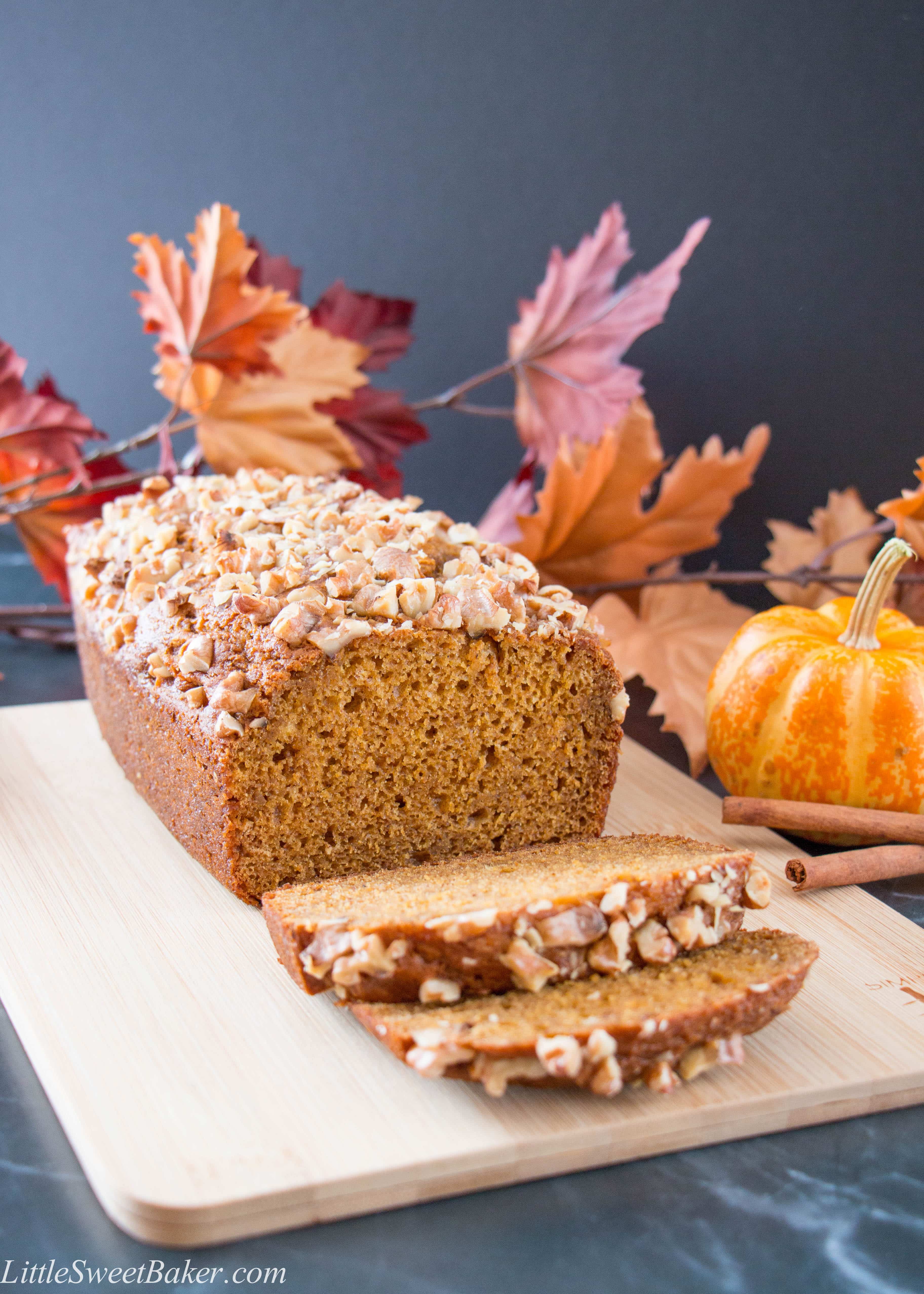 Healthier Pumpkin Bread (video) - Little Sweet Baker