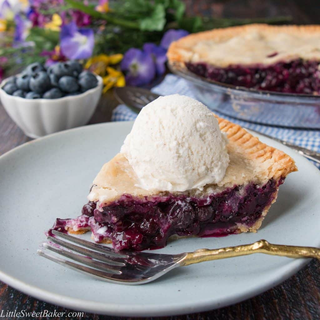 Homemade Blueberry Pie (video) - Little Sweet Baker