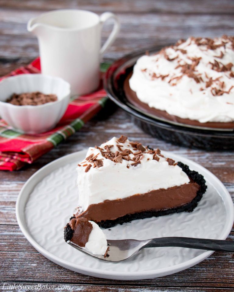 Mile-High Chocolate Pudding Pie - Little Sweet Baker