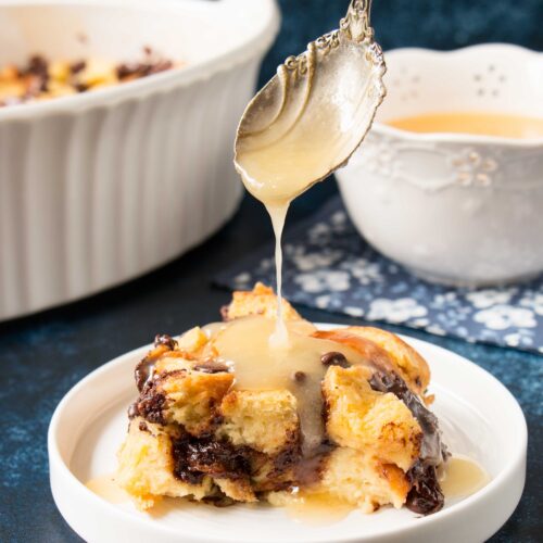 Bread Pudding with Bourbon Sauce (Recipe + Video) - Little Sweet Baker