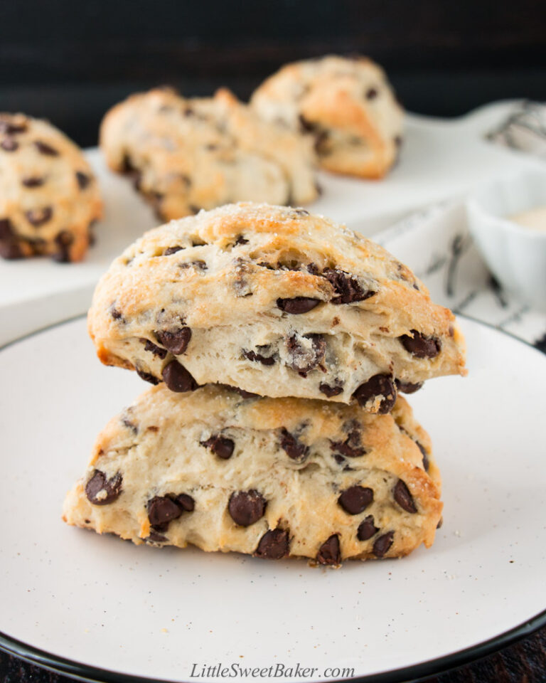 Easy Chocolate Chip Scones Recipe Little Sweet Baker 3069