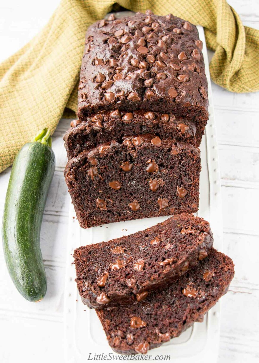 Chocolate Zucchini Bread {Moist & Fudgy} - Little Sweet Baker