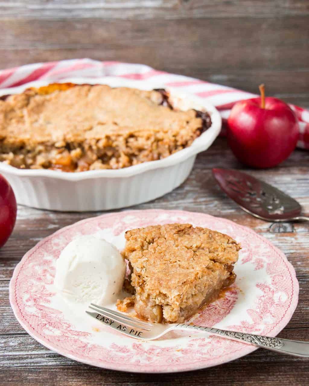 Swedish Apple Oatmeal Pie - Little Sweet Baker