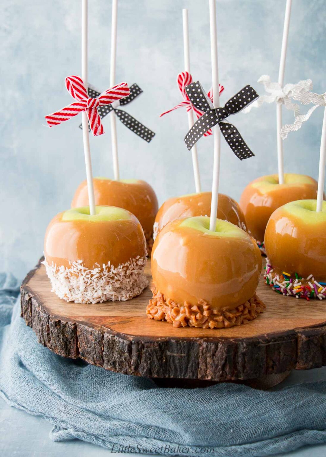 Easy Caramel Apples {Just 3 Ingredients!} - Little Sweet Baker