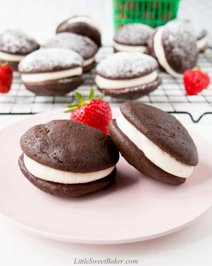 Classic Whoopie Pie Recipe with Filling - Pretty. Simple. Sweet.