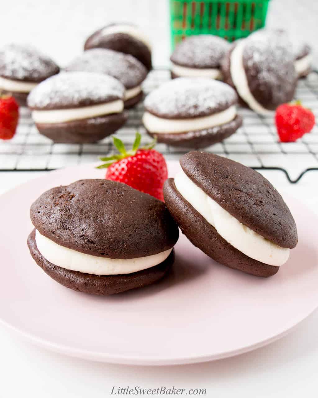 Chocolate Whoopie Pie Recipe (+Video!) - Little Sweet Baker