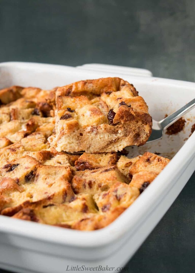 Eggnog Bread Pudding - Little Sweet Baker