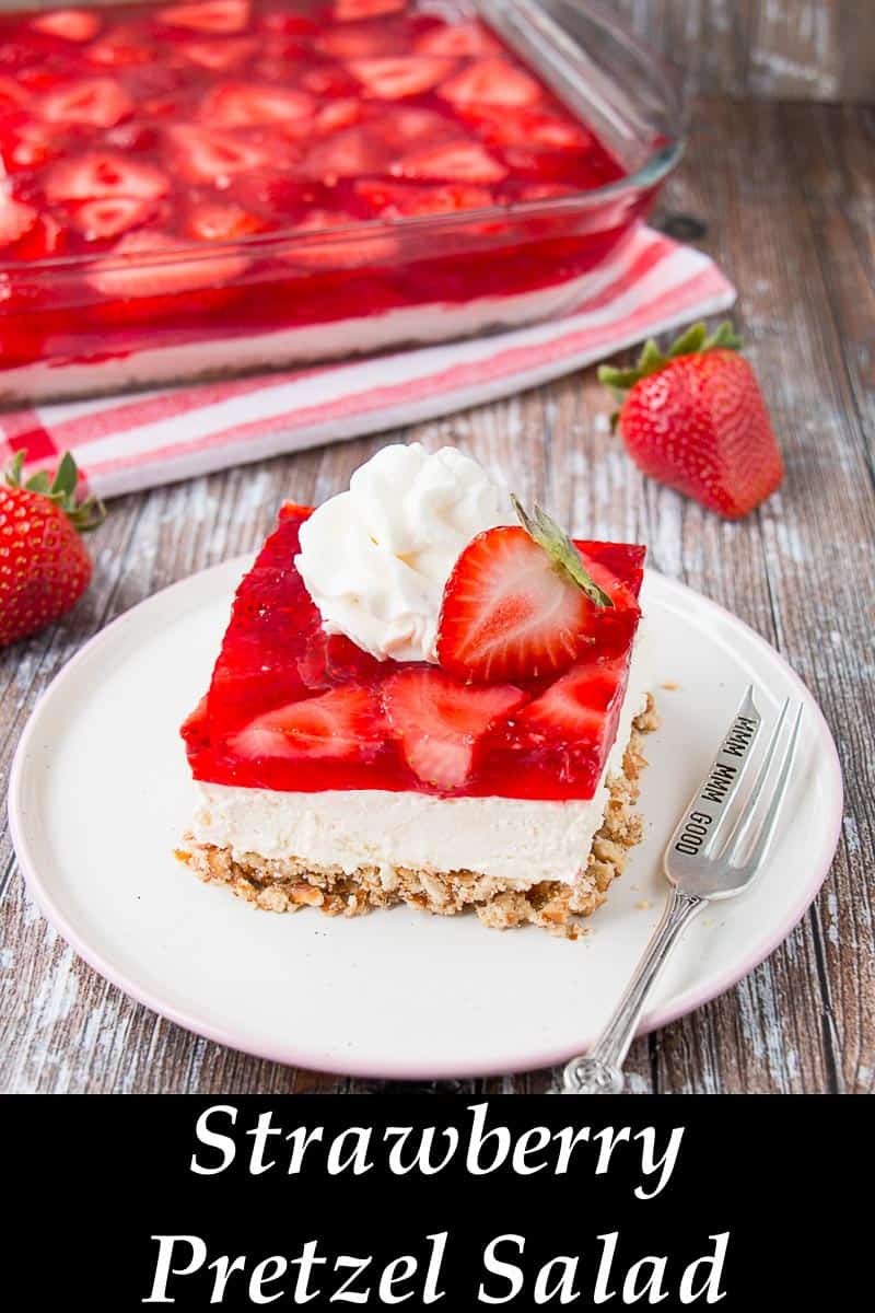 Strawberry Pretzel Salad Recipe (+Video!) - Little Sweet Baker