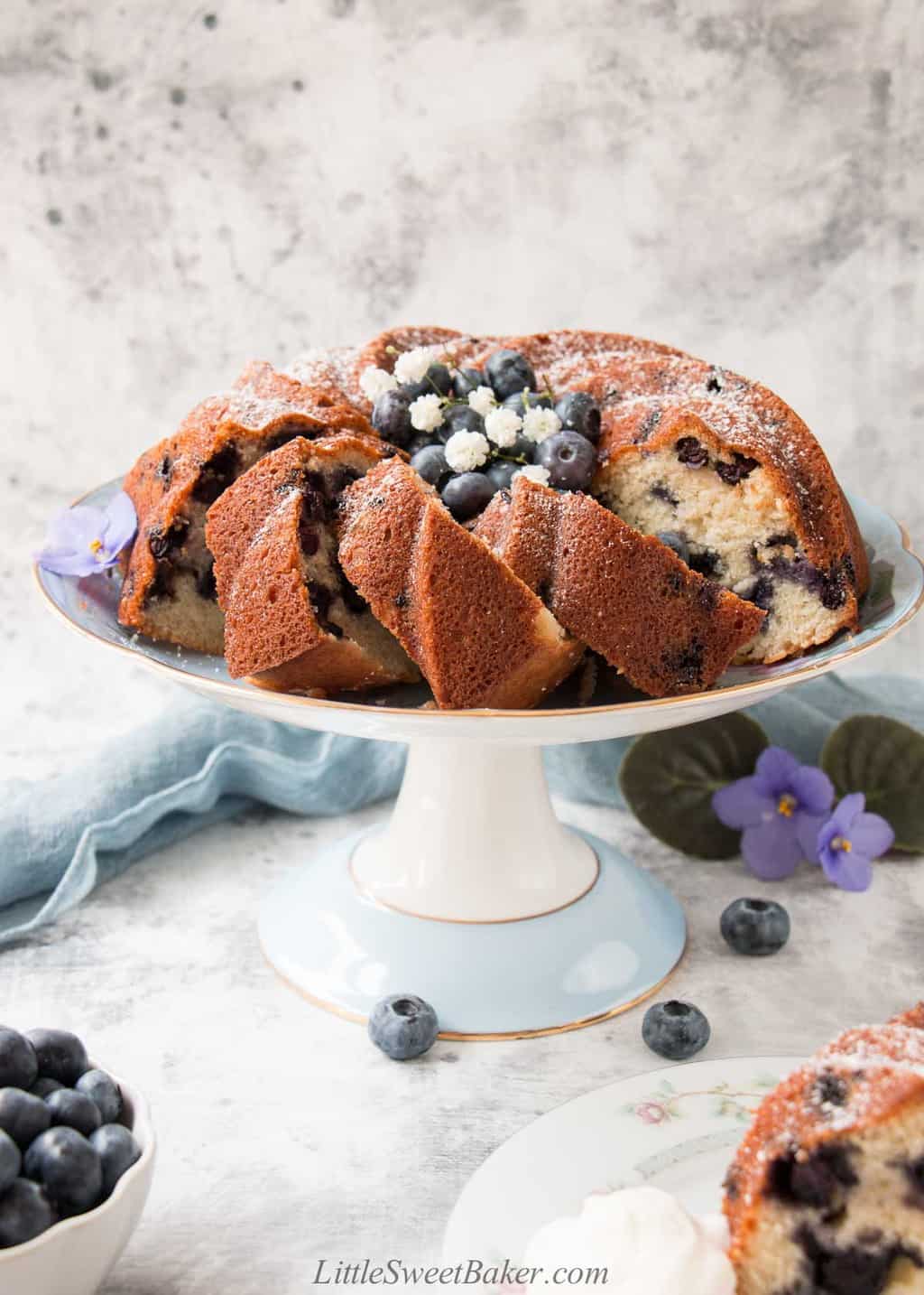 Poppy Seed Blueberry Cake - Home Cooking Adventure