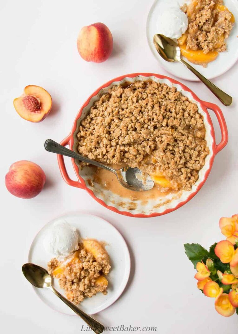 Peach Crisp Recipe - Little Sweet Baker