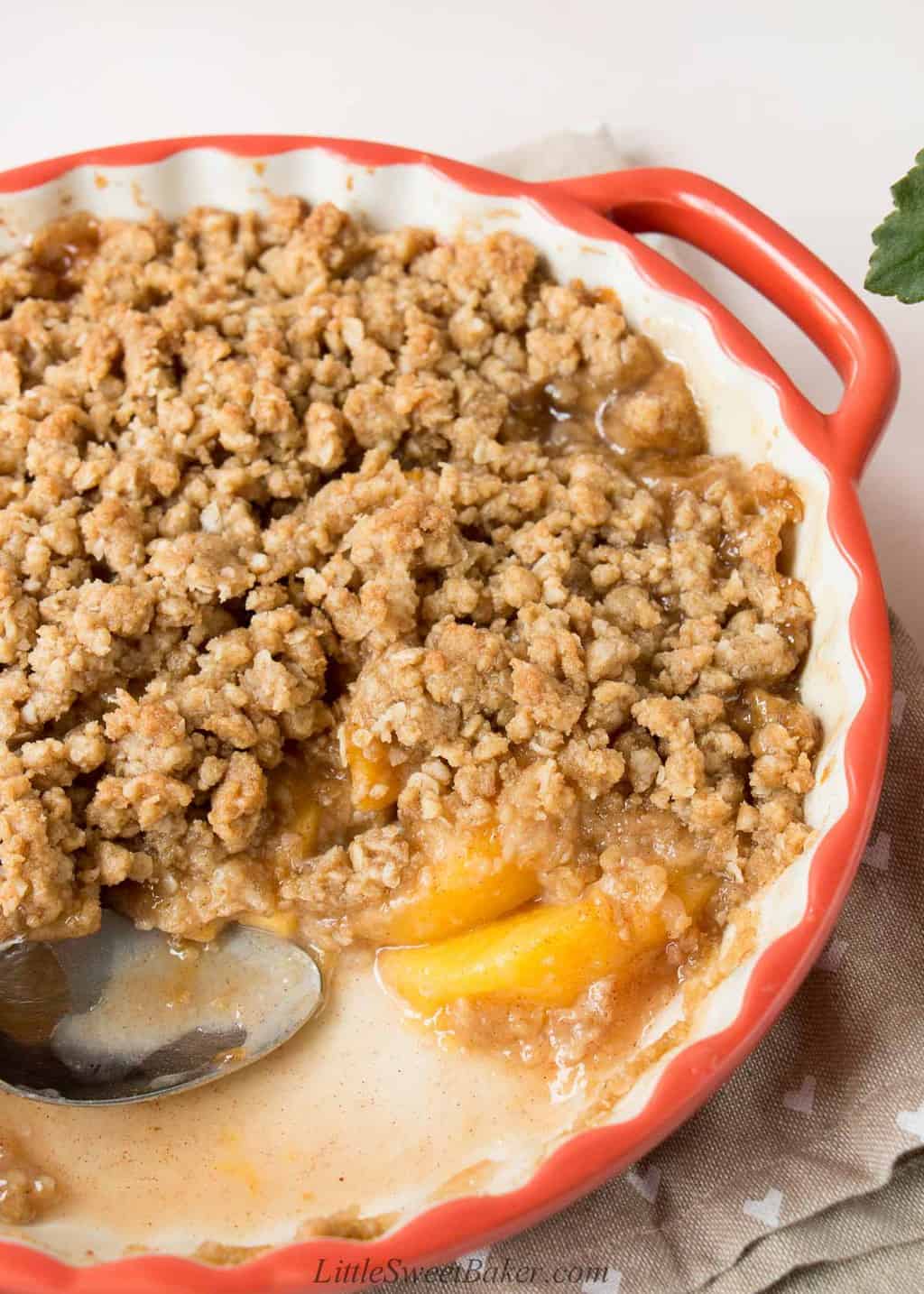 Peach Crisp Recipe - Little Sweet Baker