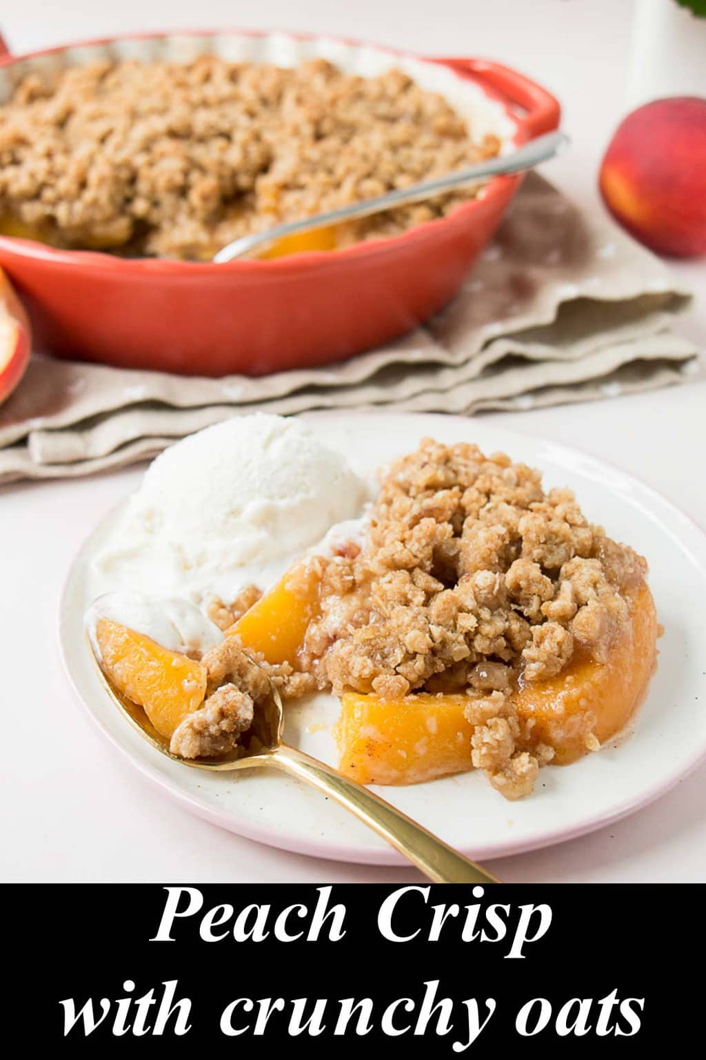 Peach Crisp Recipe - Little Sweet Baker