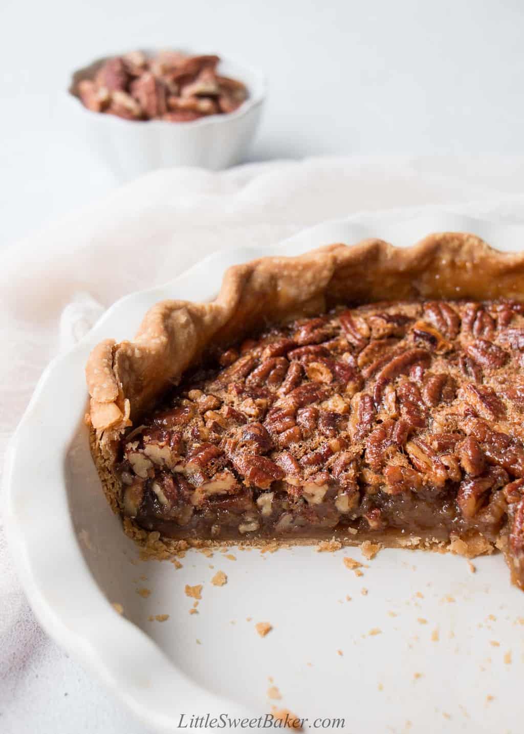 Easy Pecan Pie Recipe - Little Sweet Baker