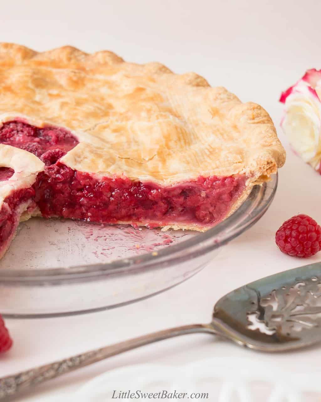 Homemade Raspberry Pie Recipe - from Bake. Eat. Repeat.