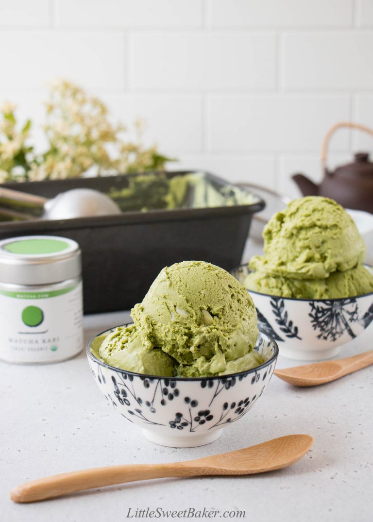 Matcha Ice Cream (Recipe + Video) - Little Sweet Baker