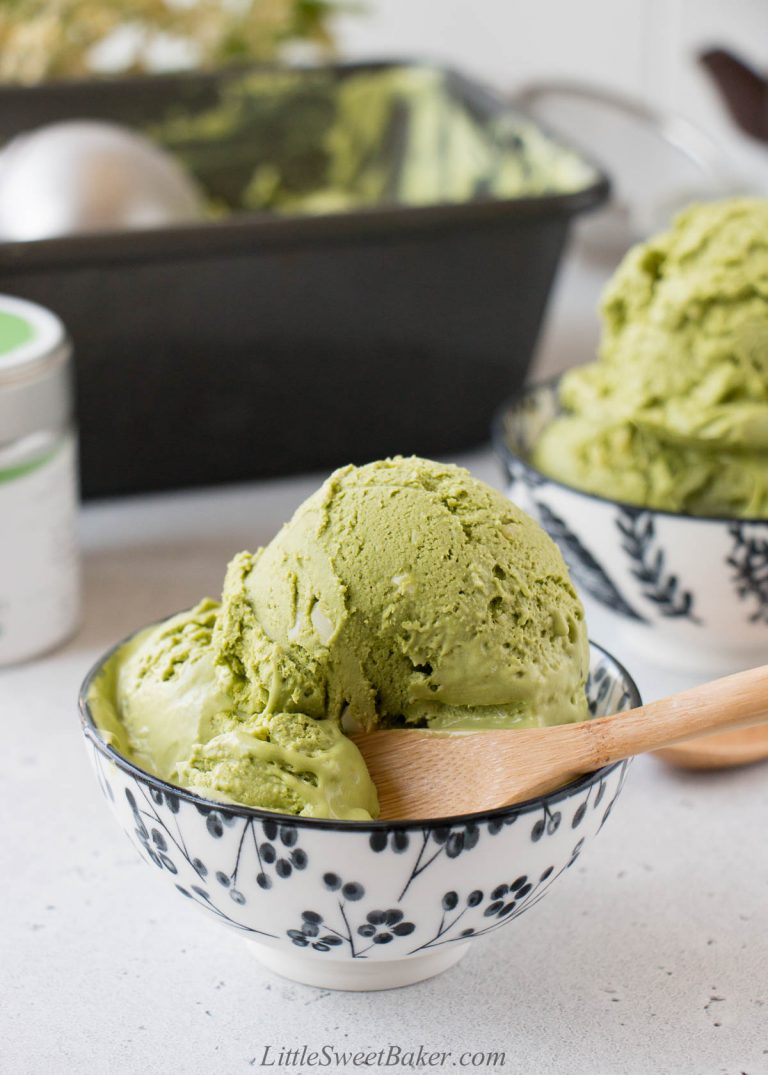 Matcha Ice Cream (Recipe + Video) - Little Sweet Baker