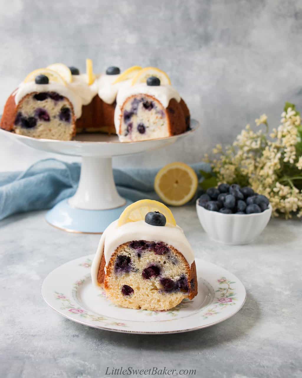 Lemon Blueberry Cake - Little Sweet Baker