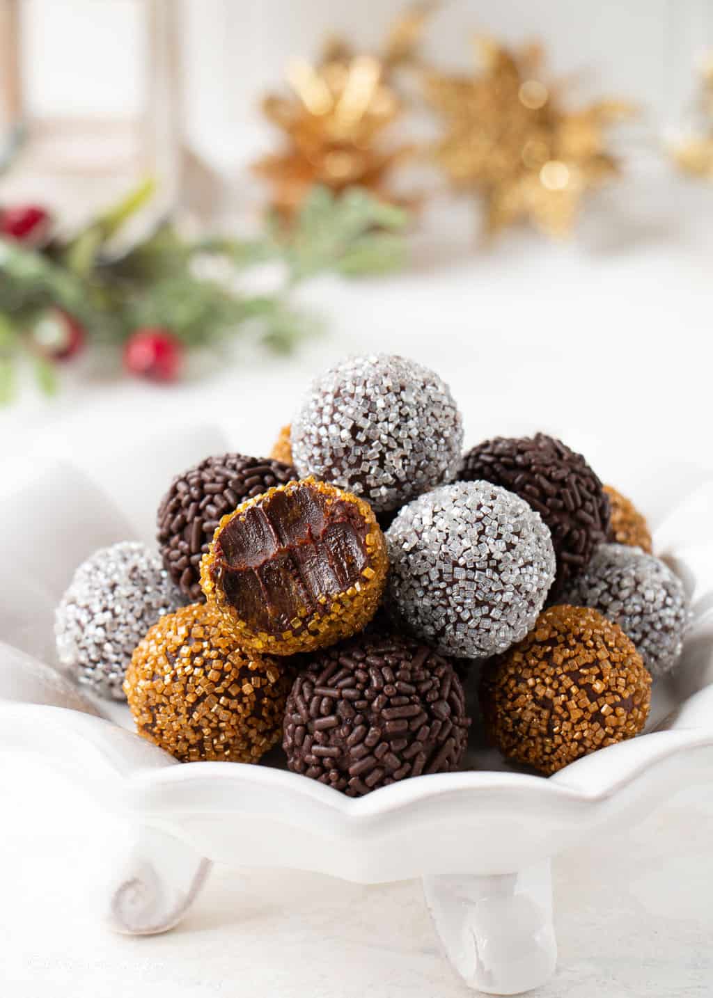 Chocolate Truffles Recipe (Just 4 ingredients!) - Little Sweet Baker