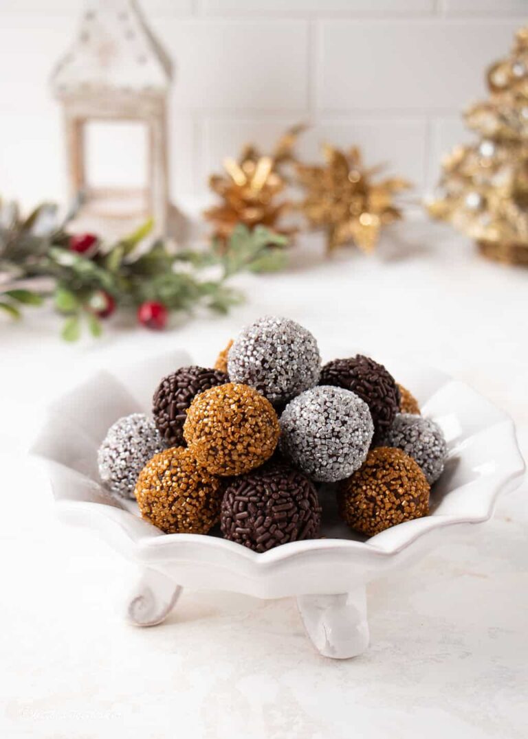 Chocolate Truffles Recipe (Just 4 ingredients!) - Little Sweet Baker