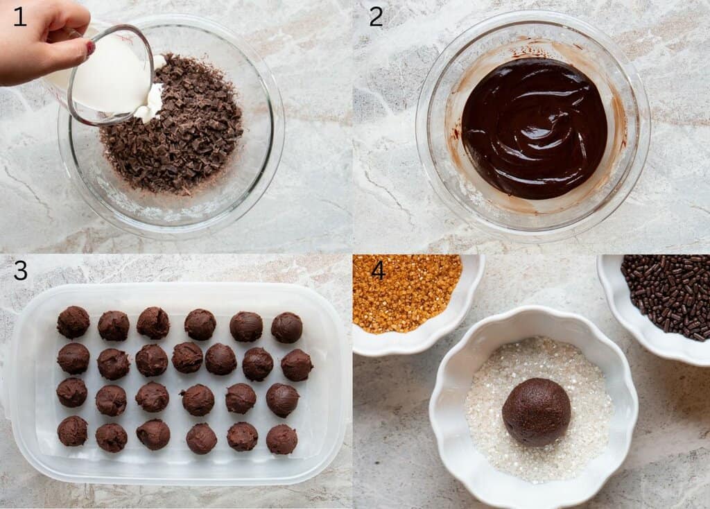 Chocolate Truffles Recipe (Just 4 Ingredients!) - Little Sweet Baker