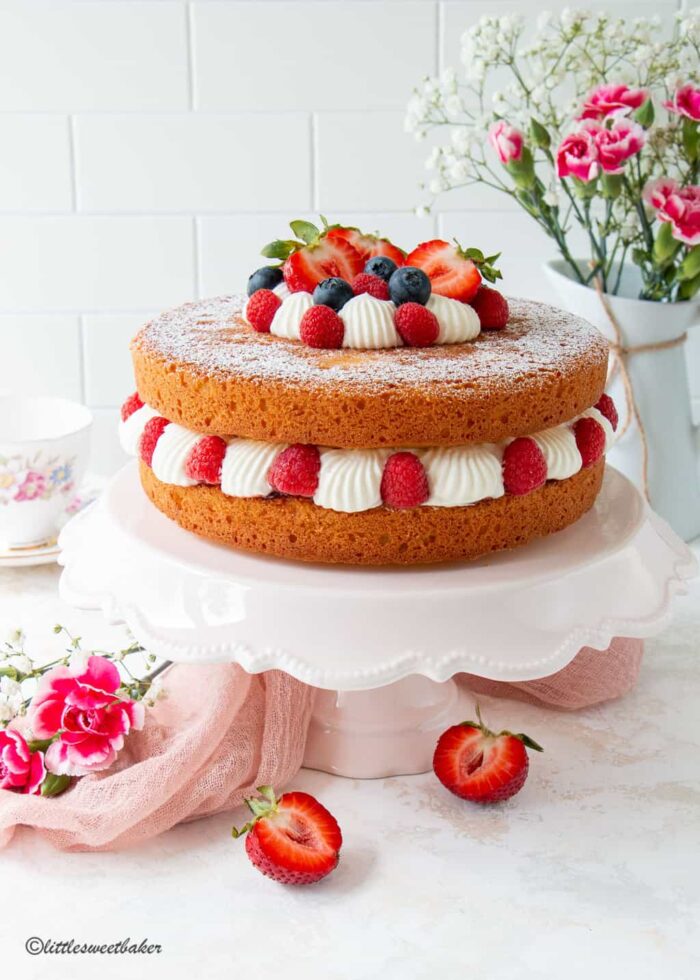 Victoria Sponge Cake - Little Sweet Baker