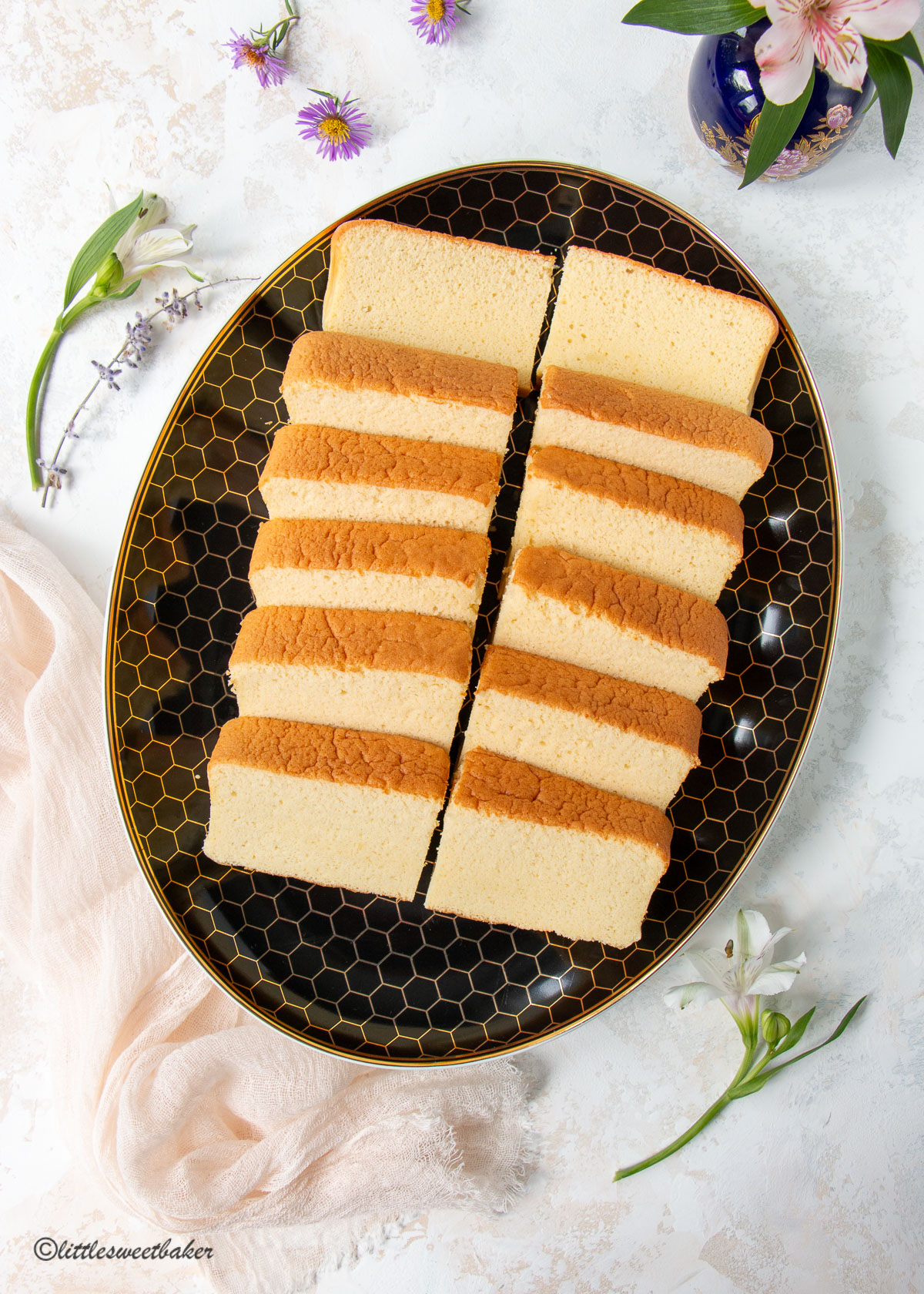 Square Baking Pan Gold for Castella Cake