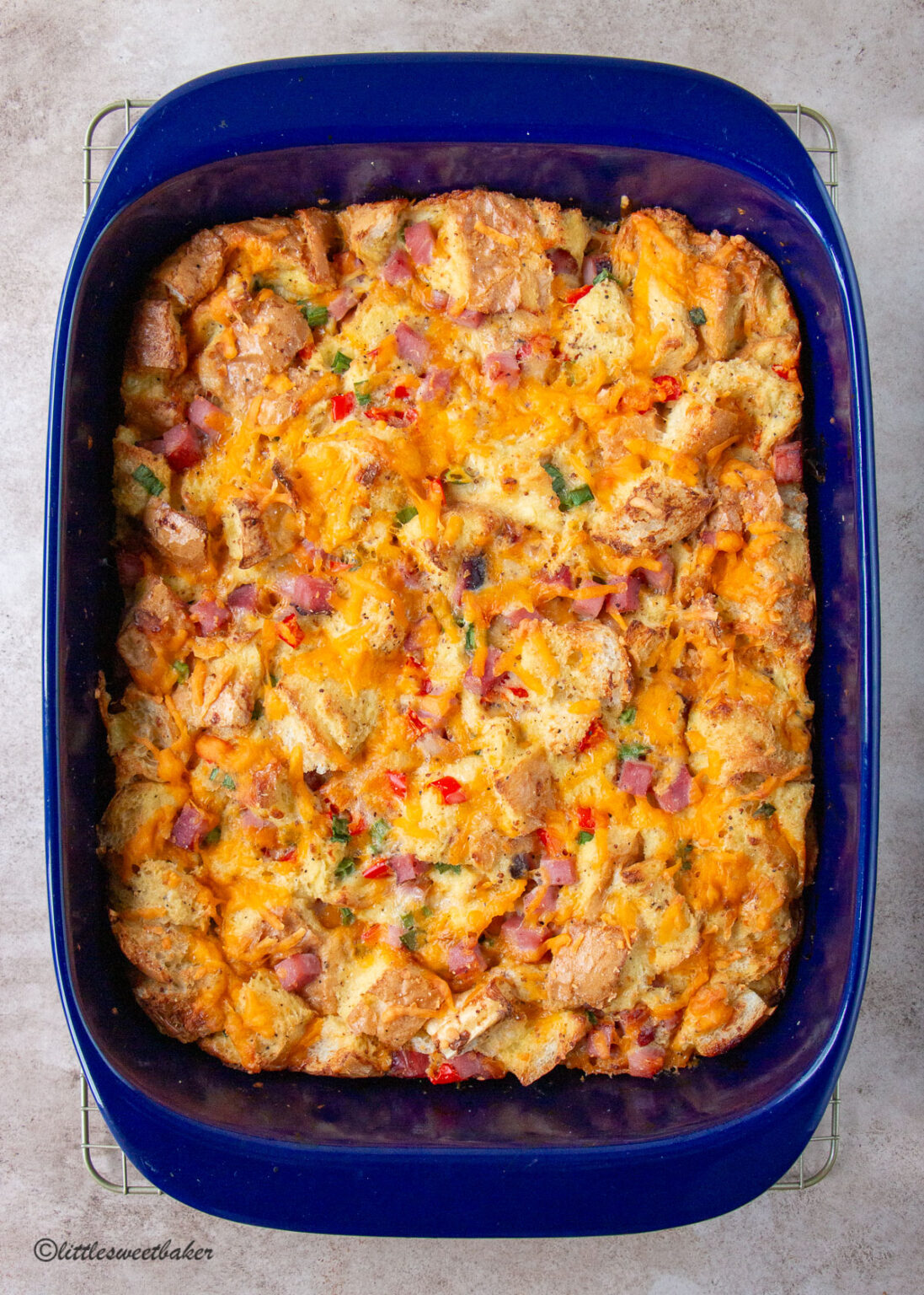 Overnight Breakfast Casserole - Little Sweet Baker